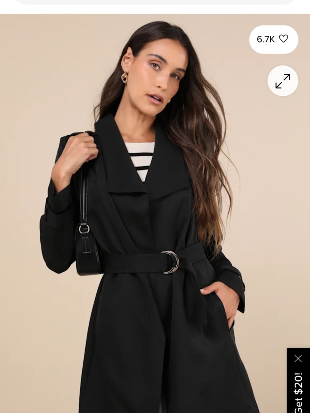 Lulu's Winnipeg Black Trench Coat